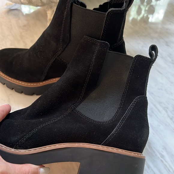 Dolce Vita HALINA Black Suede Chelsea Boots - Picture 5 of 6